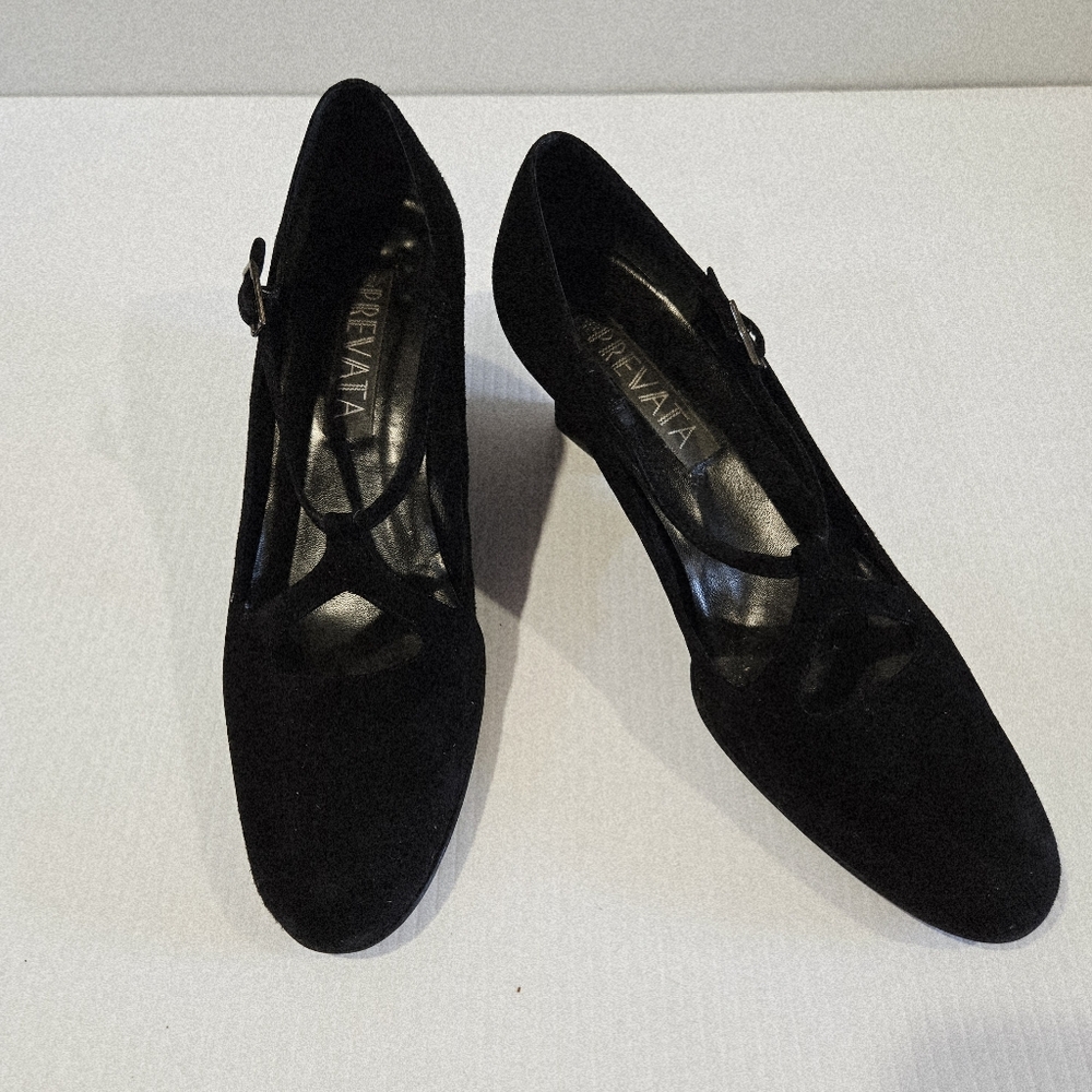 Prevata Black Women's Shoes Size 8.5 AA Crisscross Vintage